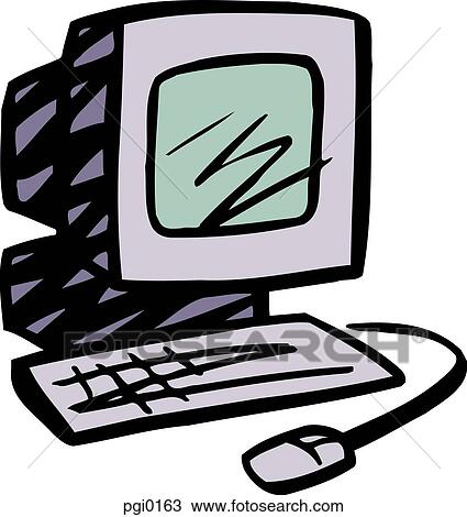 Drawing - Personal Computer. Fotosearch