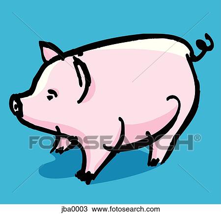 pig View Large Illustration Drawing - pig. Fotosearch