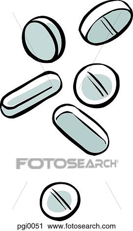 Clip Art - Pills. Fotosearch