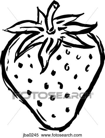 plain strawberry b&w View Large Illustration Stock Illustration - plain strawberry b&w. Fotosearch