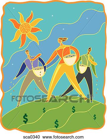 planting money View Large Illustration Clipart - planting money. Fotosearch
