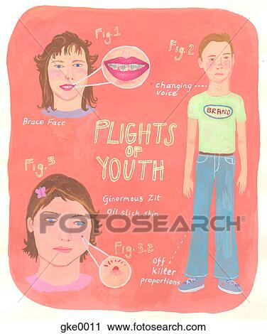 Clip Art - plights of youth. Fotosearch