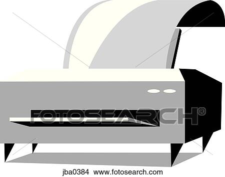 Stock Illustration - printer b&w. Fotosearch