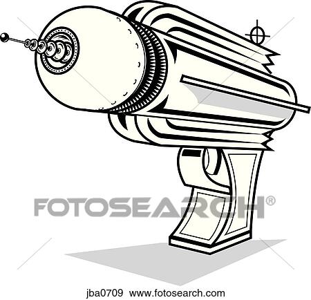 ray gun b&w View Large Illustration Stock Illustration - ray gun b&w. Fotosearch