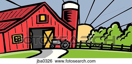 red barn at sunrise View Large Illustration Stock Illustration - red barn at sunrise. Fotosearch