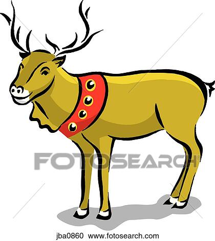 reindeer View Large Illustration Clipart - reindeer. Fotosearch