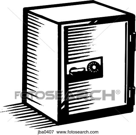 safe b&w View Large Illustration Stock Illustration - safe b&w. Fotosearch
