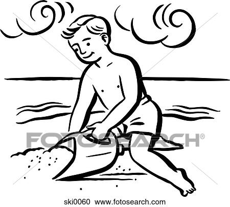 sandcastle b&w View Large Illustration Clipart - sandcastle b&w. Fotosearch