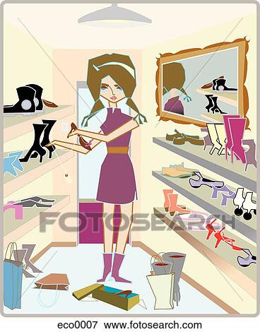 Stock Illustration - shoe closet. Fotosearch