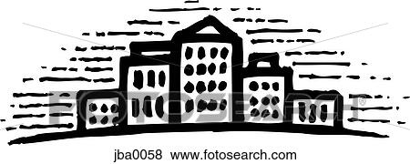 skyline b&w View Large Illustration Stock Illustration - skyline b&w. Fotosearch