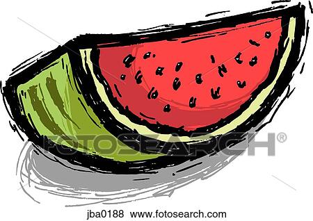 Stock Illustration - slice of watermelon. Fotosearch