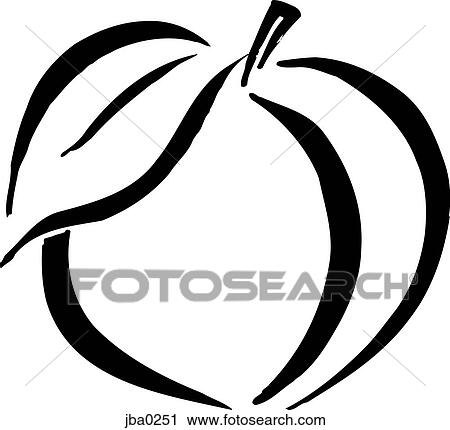 Clip Art - smooth peach b&w. Fotosearch