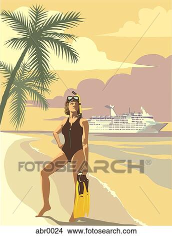 snorkeler View Large Illustration Stock Illustration - snorkeler. Fotosearch