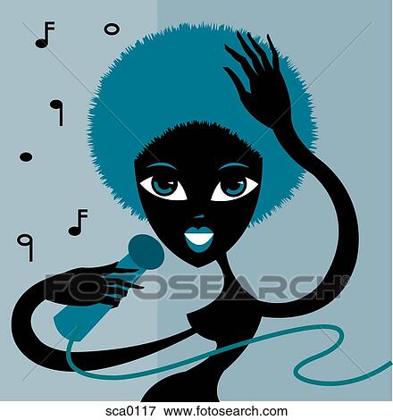 Stock Illustration - soul singer. Fotosearch