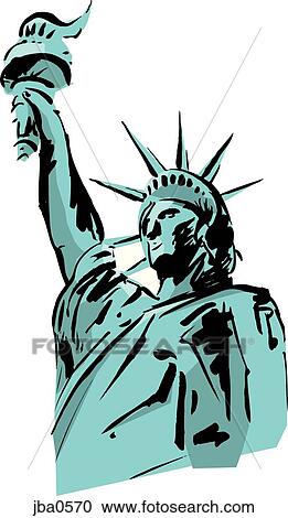 statue of liberty View Large Illustration Clipart - statue of liberty. Fotosearch