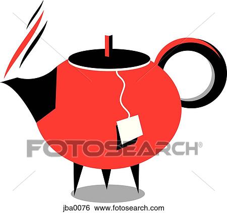 steaming teapot View Large Illustration Stock Illustration - steaming teapot. Fotosearch