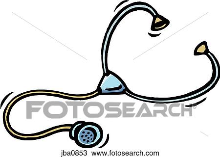 Drawing - stethoscope. Fotosearch