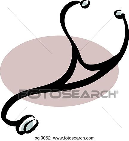 Stethoscope View Large Illustration Drawing - Stethoscope. Fotosearch