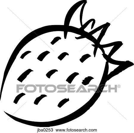 strawberry b&w View Large Illustration Drawing - strawberry b&w. Fotosearch