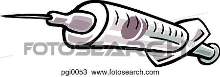 Syringe View Large Illustration Drawing - Syringe. Fotosearch
