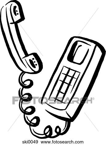 telephone b&w View Large Illustration Stock Illustration - telephone b&w. Fotosearch