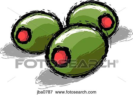 three olives View Large Illustration Stock Illustration - three olives. Fotosearch