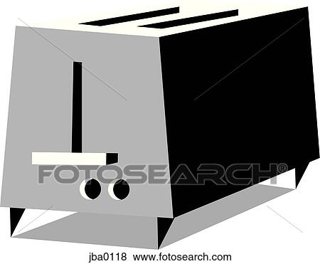 Stock Illustration - toaster b&w. Fotosearch