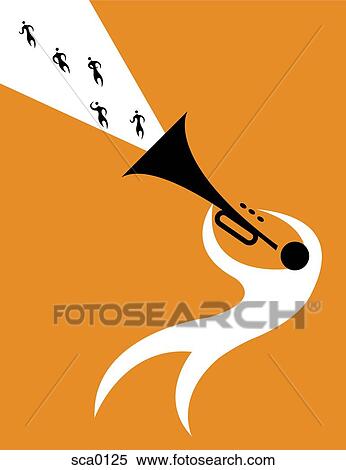trumpets View Large Illustration Stock Illustration - trumpets. Fotosearch