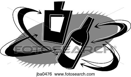 two bottles of alcohol b&w View Large Illustration Stock Illustration - two bottles of alcohol b&w. Fotosearch