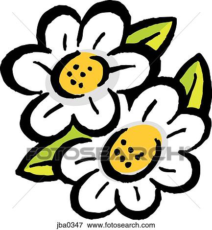 two daisies View Large Illustration Stock Illustration - two daisies. Fotosearch