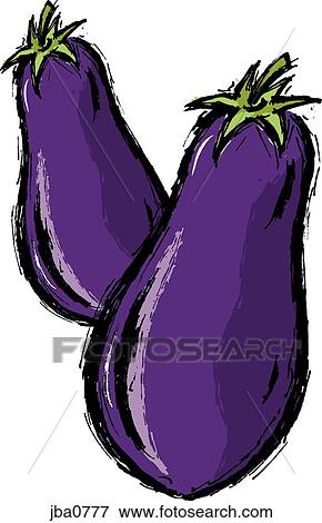 Stock Illustration - two eggplants. Fotosearch