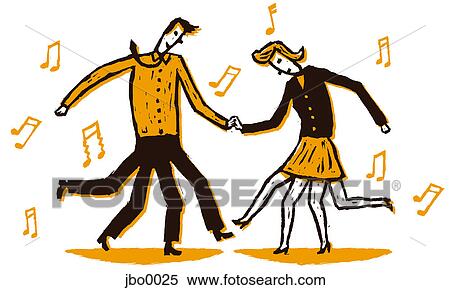 Stock Illustration - two people dancing. Fotosearch