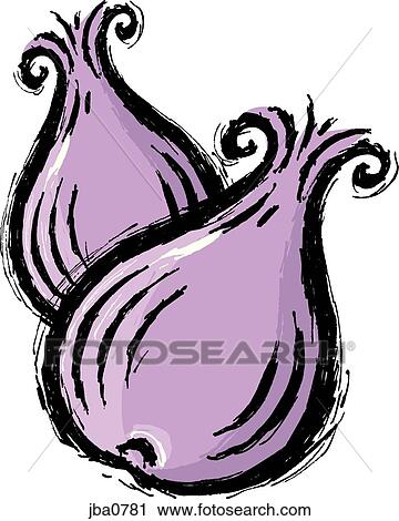 two purple onions View Large Illustration Clip Art - two purple onions. Fotosearch