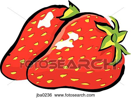 two red strawberries View Large Illustration Stock Illustration - two red strawberries. Fotosearch