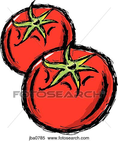 Stock Illustration - two tomatoes. Fotosearch