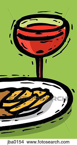 wine and dinner View Large Illustration Stock Illustration - wine and dinner. Fotosearch