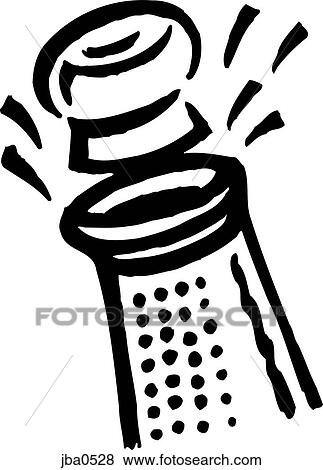Stock Illustration - wine bottle with cork b&w. Fotosearch