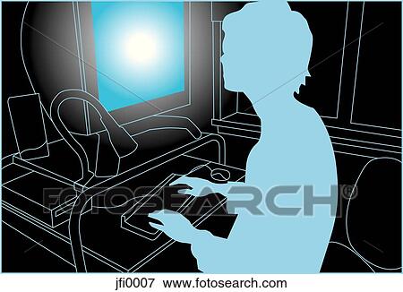 working late View Large Illustration Stock Illustration - working late. Fotosearch