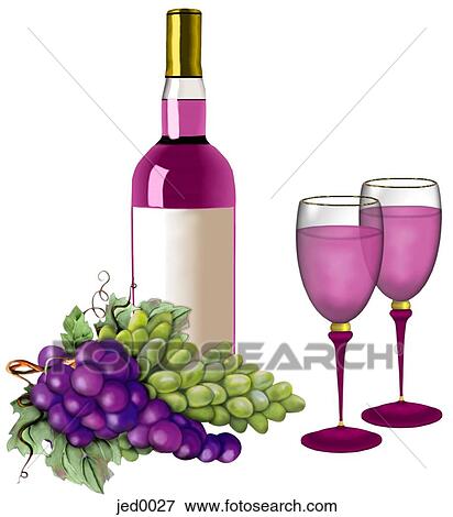 ワイン そして ２ ワイン ガラス イラスト Jed0027 Fotosearch