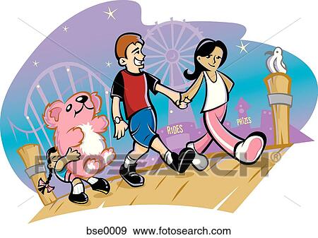 amusement park View Large Illustration Stock Illustration - amusement park. Fotosearch