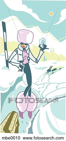 Clipart - apres ski. Fotosearch