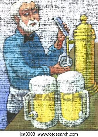 Stock Illustration - bartender. Fotosearch