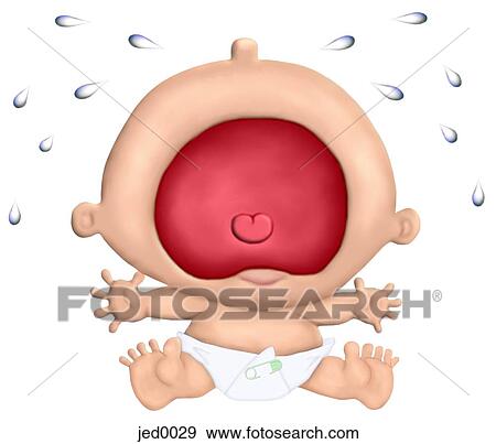 Stock Illustration - bawling baby. Fotosearch