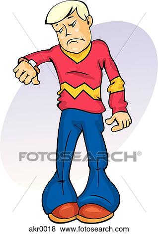 Stock Illustration - boy checking the time. Fotosearch