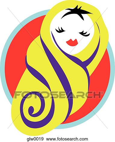 Stock Illustration - bundled-up infant. Fotosearch