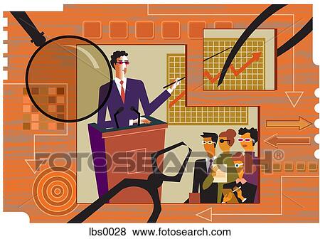Stock Illustration - business presentation. Fotosearch
