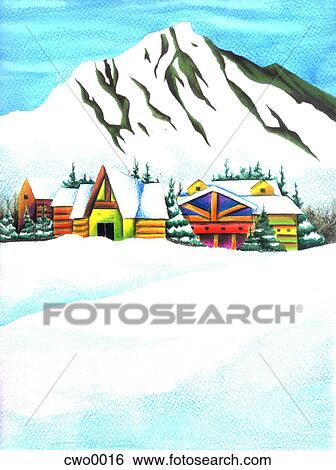 Stock Illustration - cabins. Fotosearch