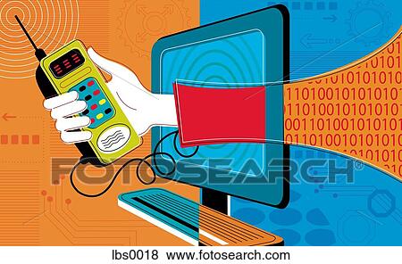 Stock Illustration - cellular phone. Fotosearch