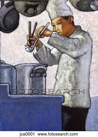 chef at work View Large Illustration Clip Art - chef at work. Fotosearch