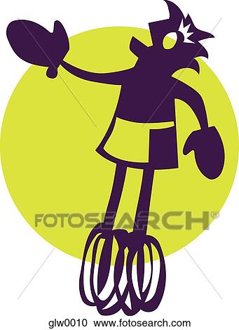Clipart - chef with hand mixer legs. Fotosearch